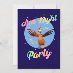 Invitación Noche de gallinas divertidas, fiesta de pollo, hum