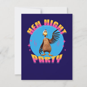 Invitación Noche de gallinas divertidas, fiesta de pollo, hum