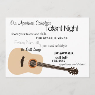 Invitación Noche de guitarra