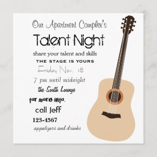 Invitación Noche de guitarra