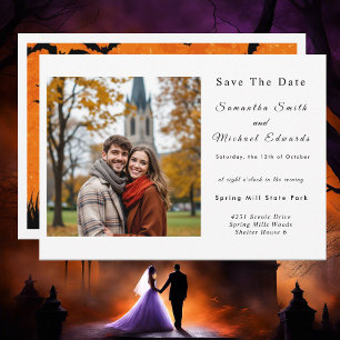 Invitación Noche de Halloween Boda Salva La Fecha
