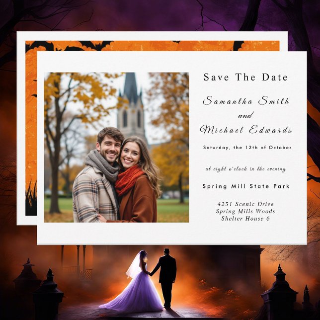 Invitación Noche de Halloween Boda Salva La Fecha (Subido por el creador)