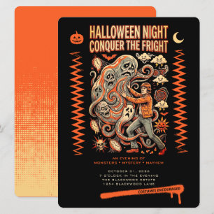 Invitación Noche de Halloween Conquista la Fiesta de Disfrace