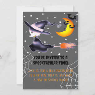 Invitación Noche de Halloween de Brujas Fantasma