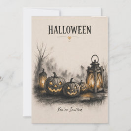 Invitación Noche de Halloween de Máscaras y Misterio • Vertic