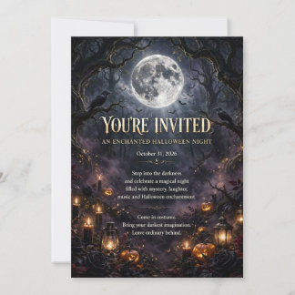 Invitación Noche de Halloween Encantada Completa