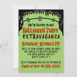 Invitación Noche de Halloween Fiesta de Espanto Truco o Trato