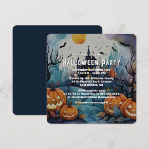 Invitación Noche de Halloween fiesta de fantasía en Halloween