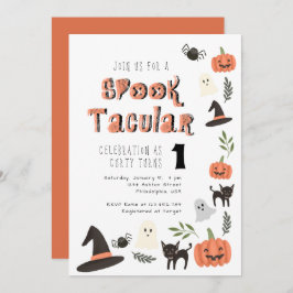 Invitación Noche de Halloween moderno y teatral