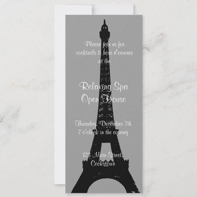 Invitación Noche de humo en París (Anverso)