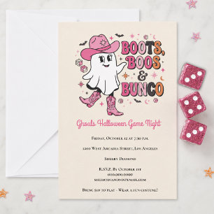 Invitación Noche de juego de chicas de Bunco de Halloween