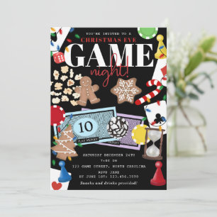 Invitación Noche de Juegos de Tablero para Familias en Nocheb