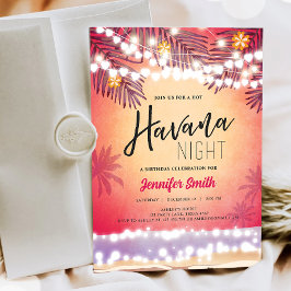 Invitación Noche de La Habana en La Habana Beach Fiesta Cumpl