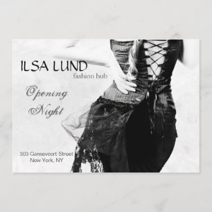 Invitación Noche de la inauguración de la tienda de la moda