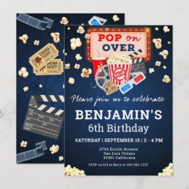 Invitación Noche de la película Cumpleaños