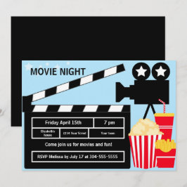 Invitación Noche de la película Cumpleaños