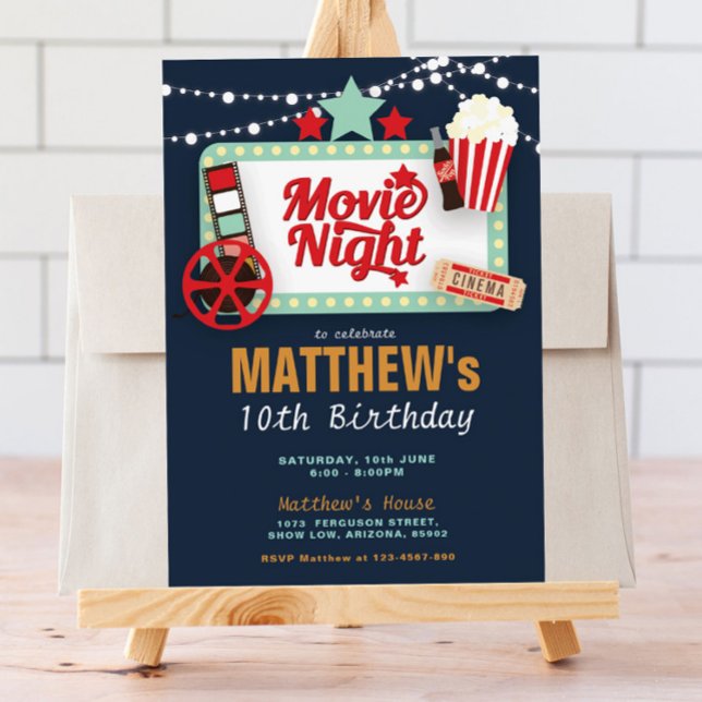 Invitación Noche de la película Cumpleaños (Subido por el creador)