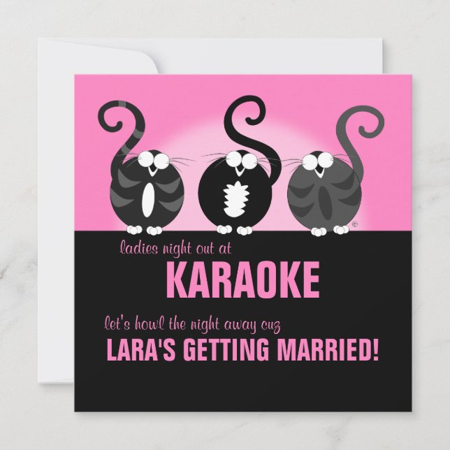 Invitación Noche de las señoras hacia fuera a gritar (Anverso)