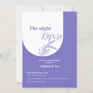 Invitación Noche de lavanda antes