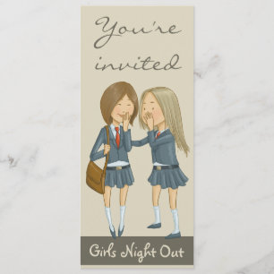 Invitación Noche de los chicas hacia fuera