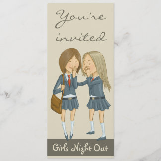 Invitación Noche de los chicas hacia fuera