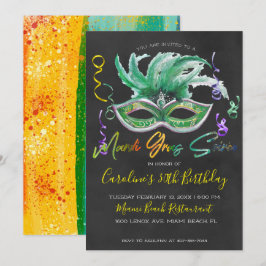 Invitación Noche de Mardi Gras | Cumpleaños 30