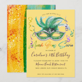 Invitación Noche de Mardi Gras | Cumpleaños 30