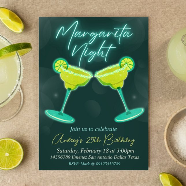 Invitación Noche de Margarita  (Margarita Night Invitation)
