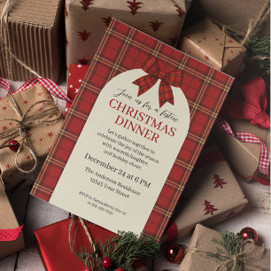 Invitación Noche de Navidades de vacas y trenzas festivas -