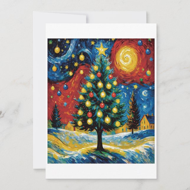 Invitación Noche de Navidades Starry (Anverso)