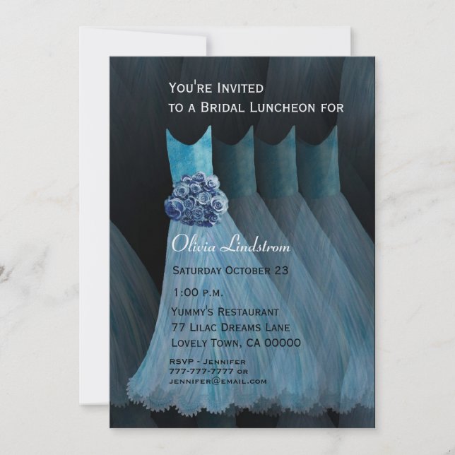 Invitación Noche de Novia o colchón azul de Brunéi (Anverso)