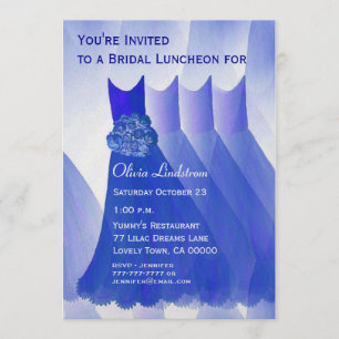 Invitación Noche de Novia o colchón azul real de Brunch