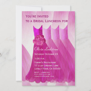 Invitación Noche de Novia o Vestidos de Brunch Rosa