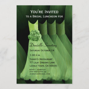 Invitación Noche de Novia o Vestidos Verdes de Brunch V03A