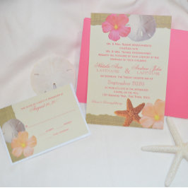 Invitación Noche de Novias Rústicas Tropical Beach