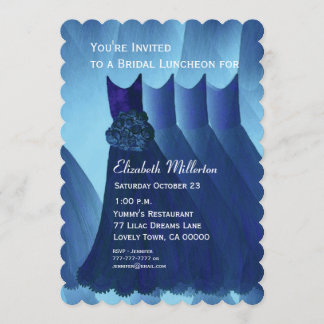 Invitación Noche de Noviembre de brunch Vestidos azules V01