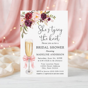Invitación Noche de Nudo de Rosa Mixta Floral para Despedida