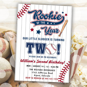Invitación Noche de oro del año Segundo cumpleaños del Béisbo