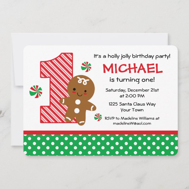 Invitación Noche de pan de jengibre (Anverso)