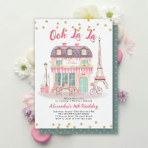 Noche de París Eiffel Bistro Dulce Verde Rosa 16