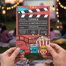 Noche de Película Roja Fiesta de Cumpleaños para N