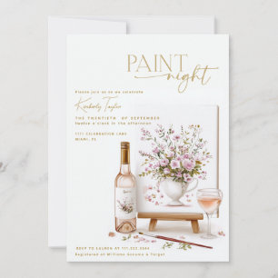 Invitación Noche de pintura de fiesta de despedida de soltera