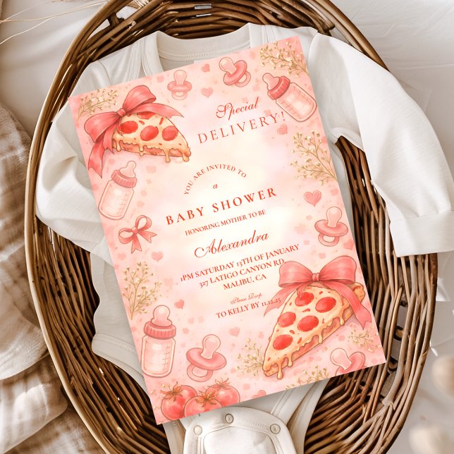 Invitación Noche de Pizza Baby Shower (Subido por el creador)