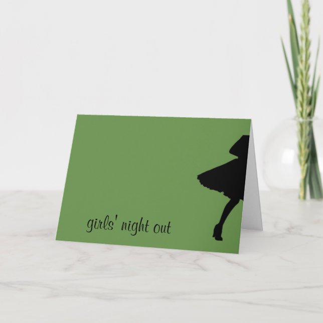 Invitación noche de salida de los chicas (Anverso)