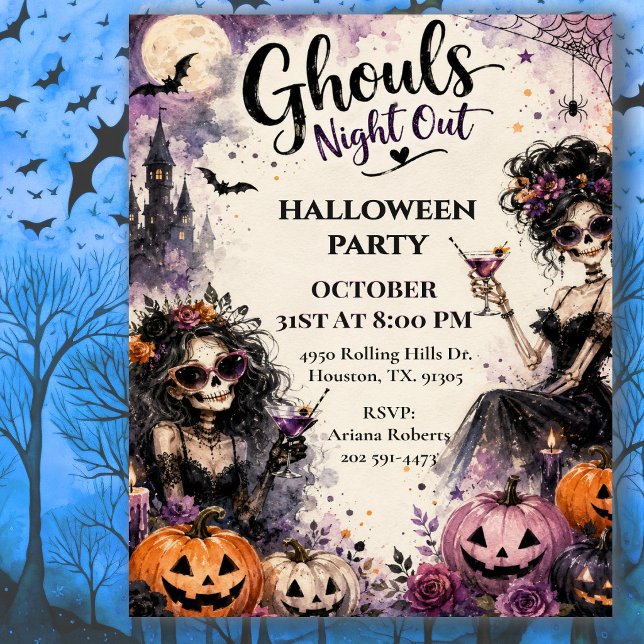 Invitación Noche de salidas de los demonios Fiesta de Hallowe (Subido por el creador)