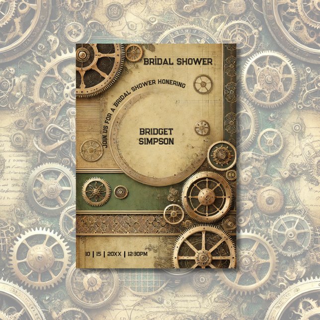 Invitación Noche de trabajo de Steampunk Victorian (Subido por el creador)