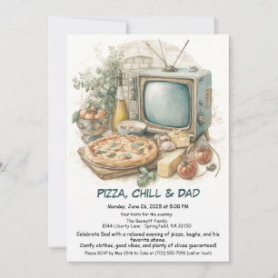 Invitación Noche de TV del Día del Padre – Fiesta de Película