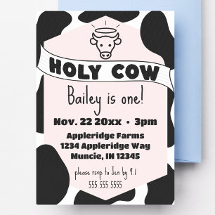 Invitación Noche de vaca sagrada imprimió un cumpleaños moder