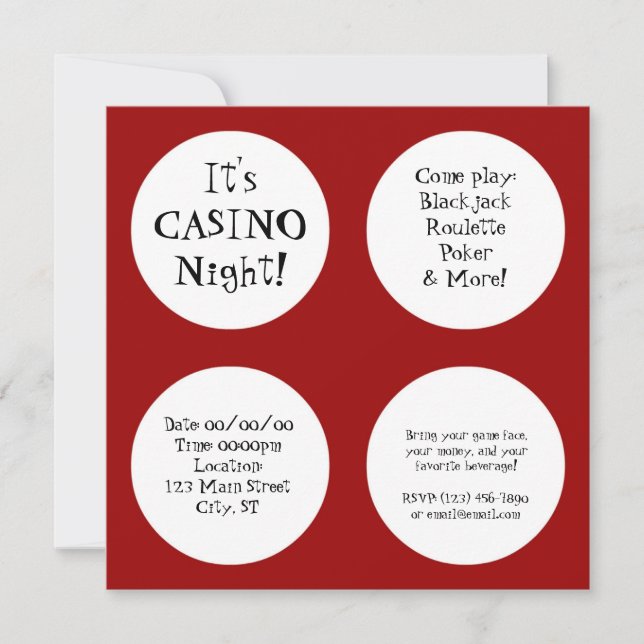 Invitación Noche del Casino (Anverso)