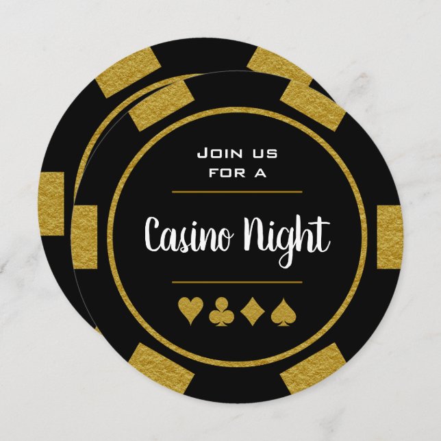 Invitación Noche del Casino de Aniversario del Juguete de Oro (Anverso / Reverso)